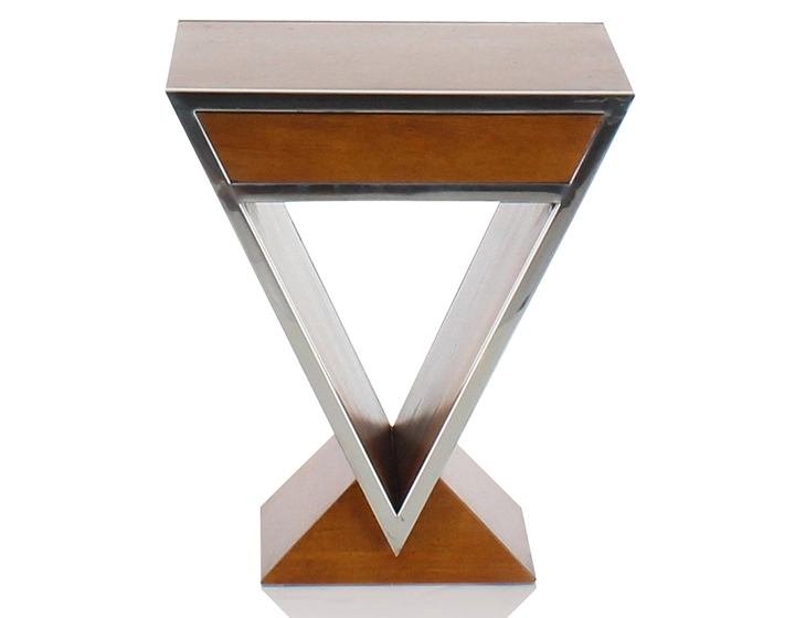 Art Deco bedside table cherry-stained wood