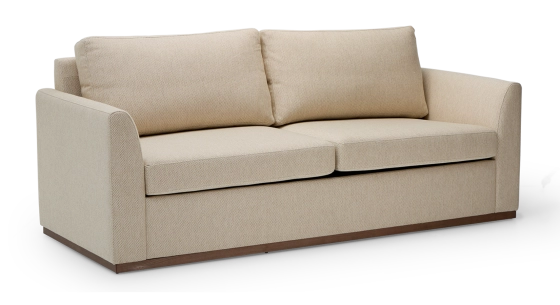 Canapé design 3 places tissu chiné beige
