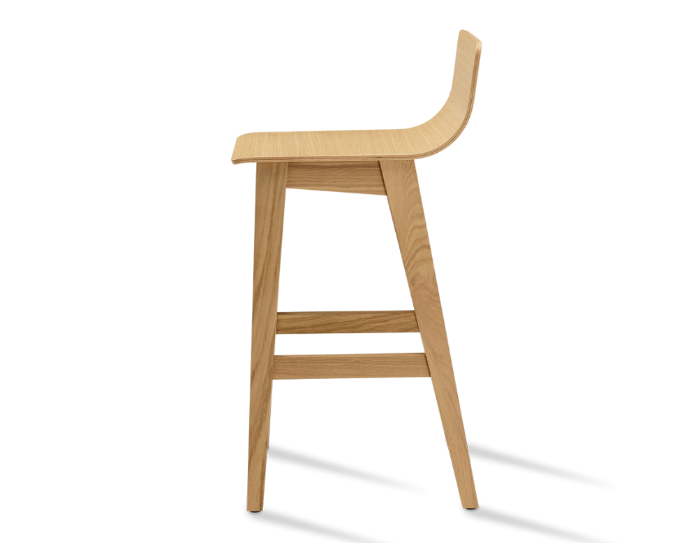 Tabouret de bar en chêne H60 cm bois teinte naturelle