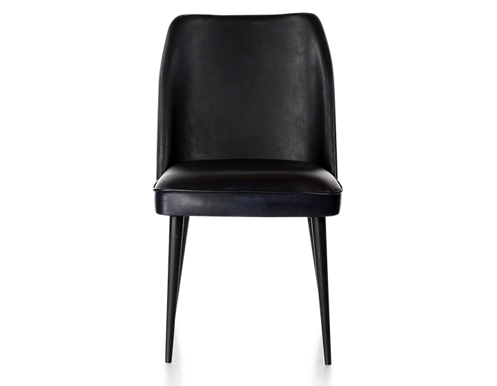 Chaise vintage cuir noir