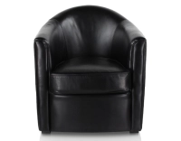Fauteuil club cuir noir
