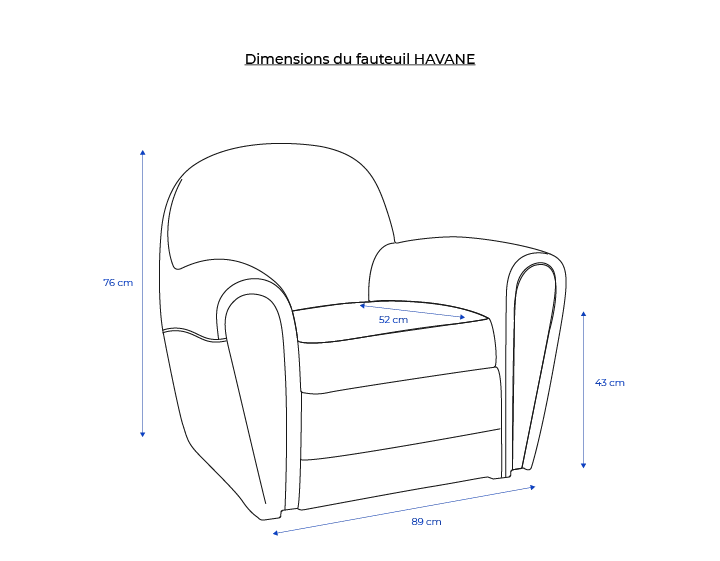 Fauteuil club cuir marron vintage accoudoirs cloutés