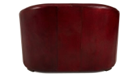 Canapé club cuir 2 places rouge carmin