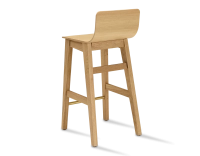 Tabouret de bar en chêne H60 cm bois teinte naturelle