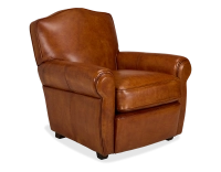 Fauteuil club cuir marron clair