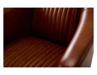 Leather club armchair light brown
