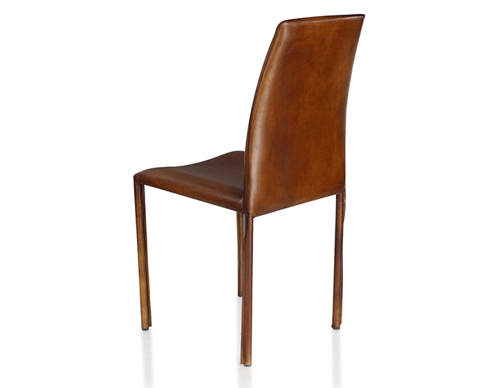 Chaise vintage cuir marron vintage