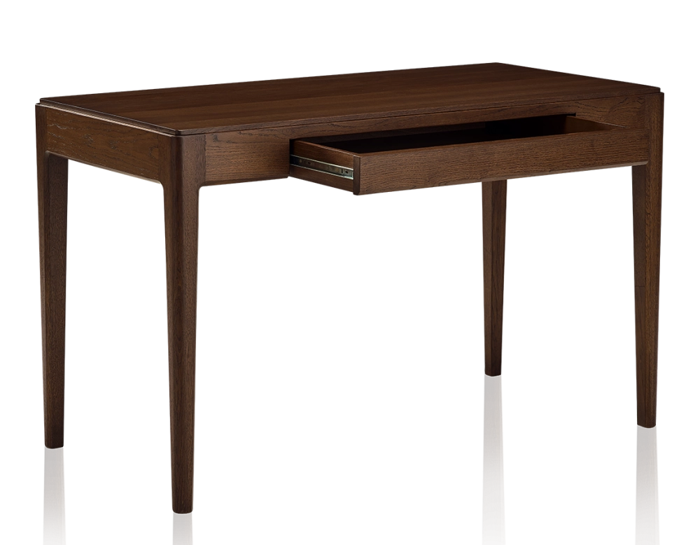 Oak design desk dark brown tint L120 cm