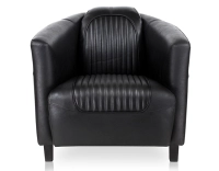 Fauteuil club cuir noir