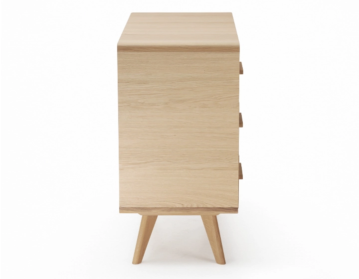 Commode 3 tiroirs en chêne bois teinte naturelle