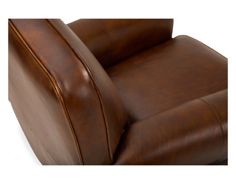 Fauteuil club cuir marron vintage