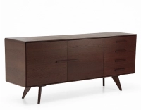 Buffet 3 portes en chêne bois teinte foncé