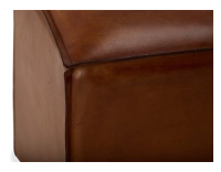 Pouf cuir marron clair