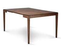 Console extensible en noyer avec 2 allonges teinte naturelle 120x50 cm