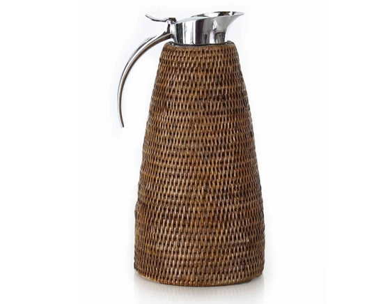 Thermos en rotin brun 1.3 litre