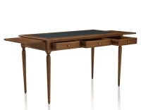 Bureau ancien style Louis XVI plateau cuir vert L130 cm