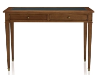Bureau ancien style directoire plateau cuir vert L110 cm