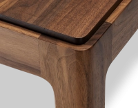 Console extensible en noyer avec 2 allonges teinte naturelle 120x50 cm
