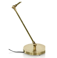 Lampe de bureau articulée noire abat jour noir intérieur doré