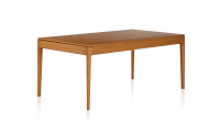 Mesa de comedor para 6 personas de roble tinte cerezo tablero de madera 140x90 cm