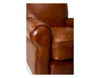 Fauteuil club cuir marron clair