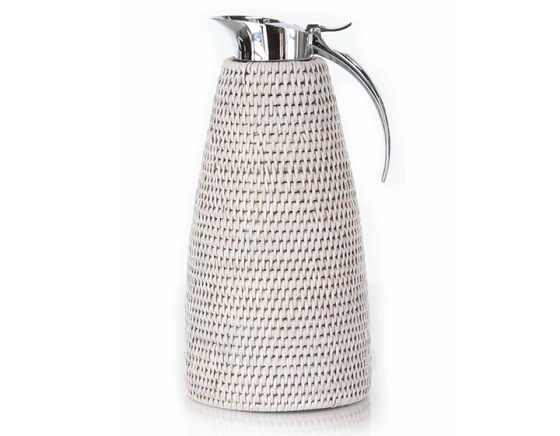 Thermos en rotin blanc 1.3 litre
