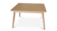 Table basse carré en frêne teinte blanchie 90x90x50 cm