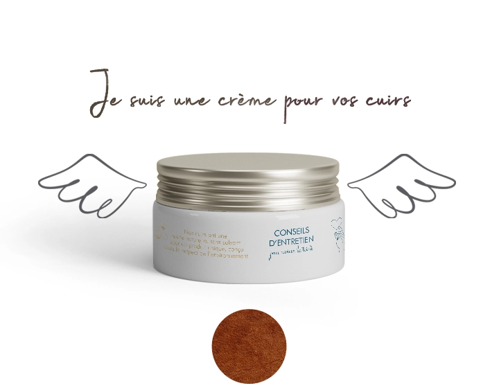 Crème de soin teintée pour cuir de buffle marron clair