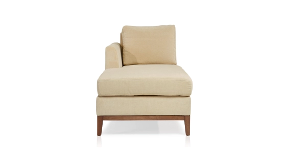 Méridienne gauche tissu crème