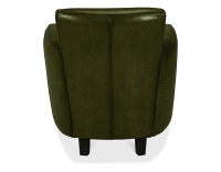 Leather club armchair olive green