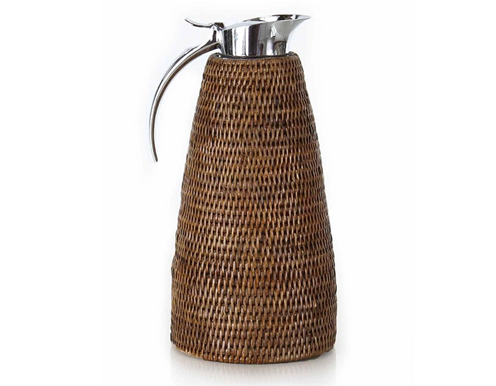 Thermos en rotin brun 1.3 litre