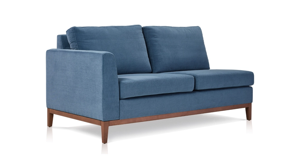 Module gauche 2,5 places tissu bleu jean