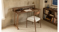 Bureau design en noyer l150 cm