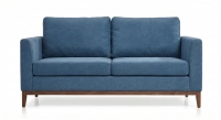 Canapé design 2,5 places tissu bleu jean