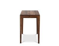 Console extensible en noyer avec 2 allonges teinte naturelle 100x50 cm
