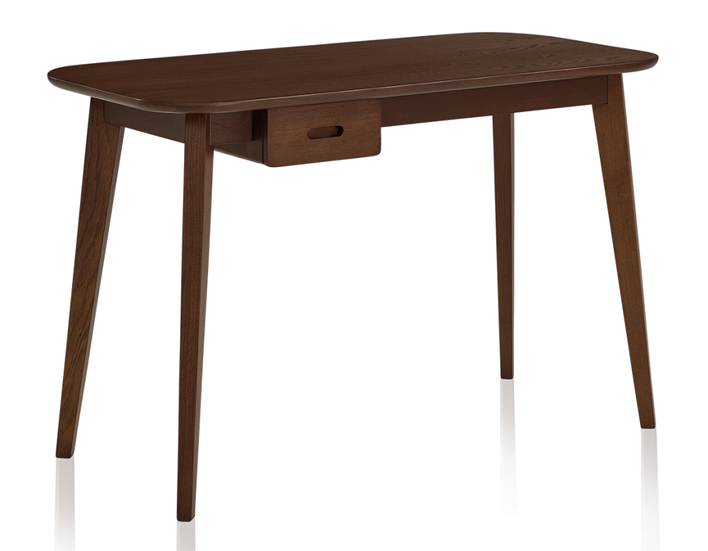 Bureau scandinave en chêne teinte marron foncé L150 cm