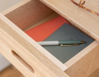 Scandinavian oak desk natural tint L120 cm