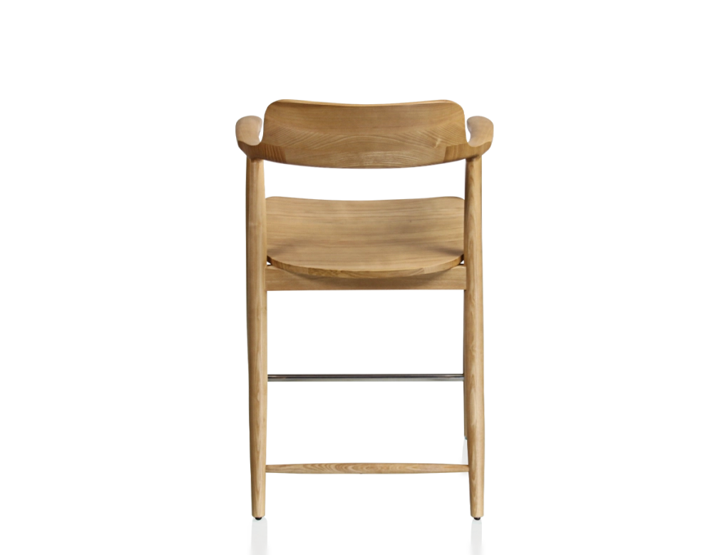 Tabouret de bar H60 cm bois teinte naturelle