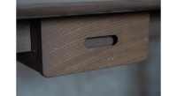 Bureau scandinave en chêne teinte noyer L120 cm