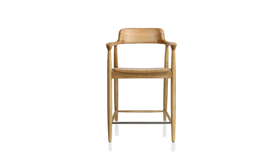 Tabouret de bar H60 cm bois teinte naturelle