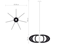 Suspension en bois et fil de coton tressage twist petit modèle