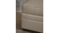 Pouf tissu chevron beige