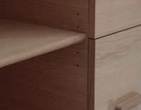 Bibliothèque en chêne bois teinte naturelle