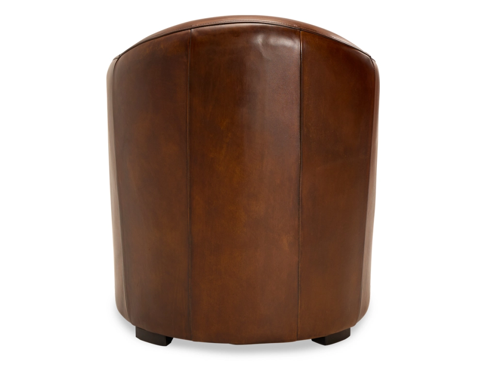 Leather club armchair vintage brown