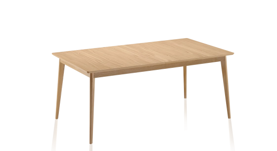 Table extensible 8 à 12 personnes en chêne avec plateau et allonges bois teinte naturelle 210x100 cm
