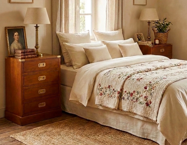 Cómoda marina modelo pequeño madera tinte cerezo