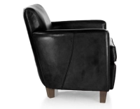 Fauteuil club cuir noir