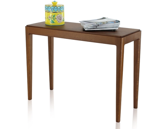 Fixed oak console dark brown tint 120x40 cm
