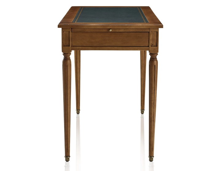 Bureau ancien style Louis XVI plateau cuir vert L110 cm