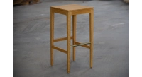 Tabouret de bar design H80 cm bois teinte naturelle assise bois